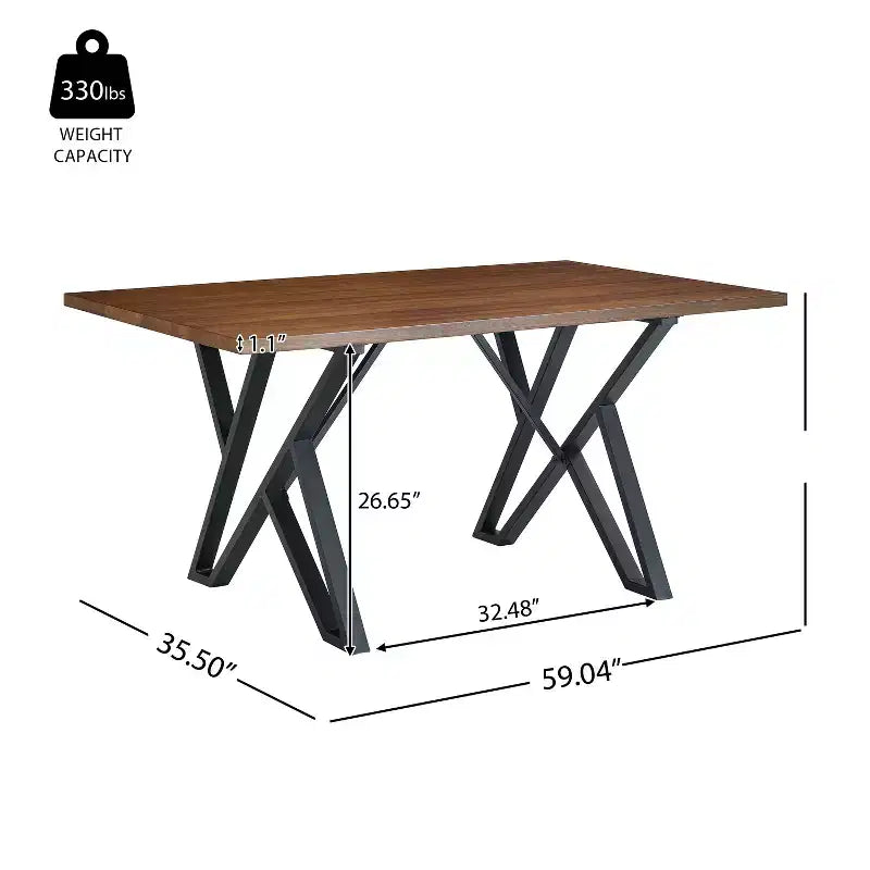 Ensemble de salle à manger 5 pièces avec 4 chaises de salle à manger et table ronde/carrée, Noir+Naturel/Noyer-ModernLuxe