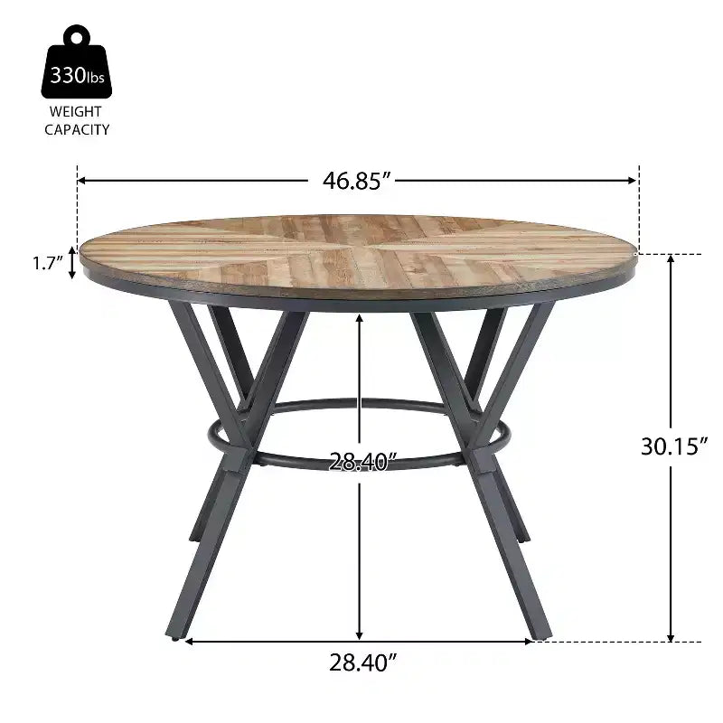 Ensemble de salle à manger 5 pièces avec 4 chaises de salle à manger et table ronde/carrée, Noir+Naturel/Noyer-ModernLuxe