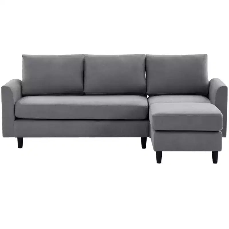 Canapé d'angle Hyleory en tissu respirant doux au design chaleureux et épuré