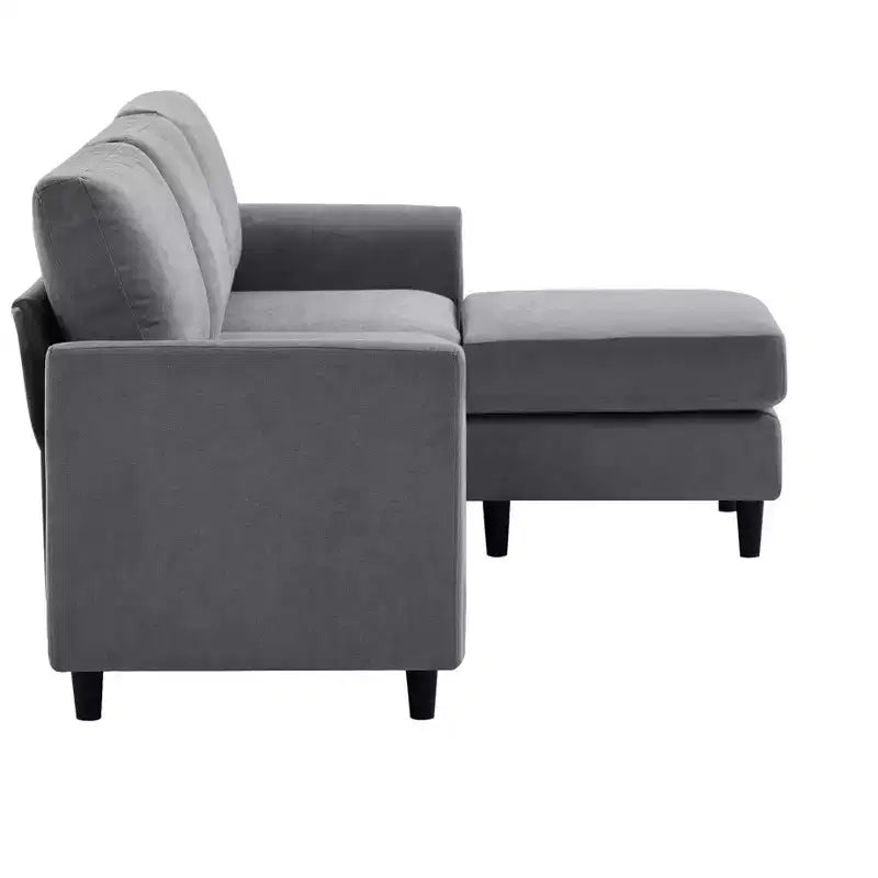 Canapé d'angle Hyleory en tissu respirant doux au design chaleureux et épuré