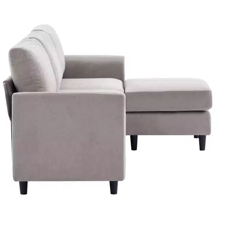 Canapé d'angle Hyleory en tissu respirant doux au design chaleureux et épuré