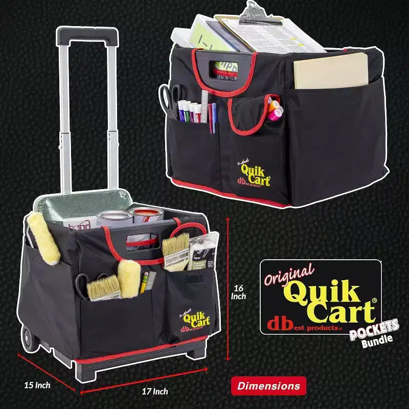 Lot de poches dbest products pour chariot pliable Quik Cart – Caisse roulante de sport