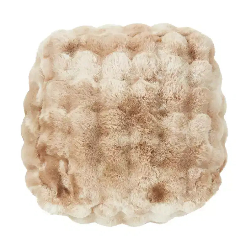 Pouf en fausse fourrure pelucheuse Bubble Saro Lifestyle