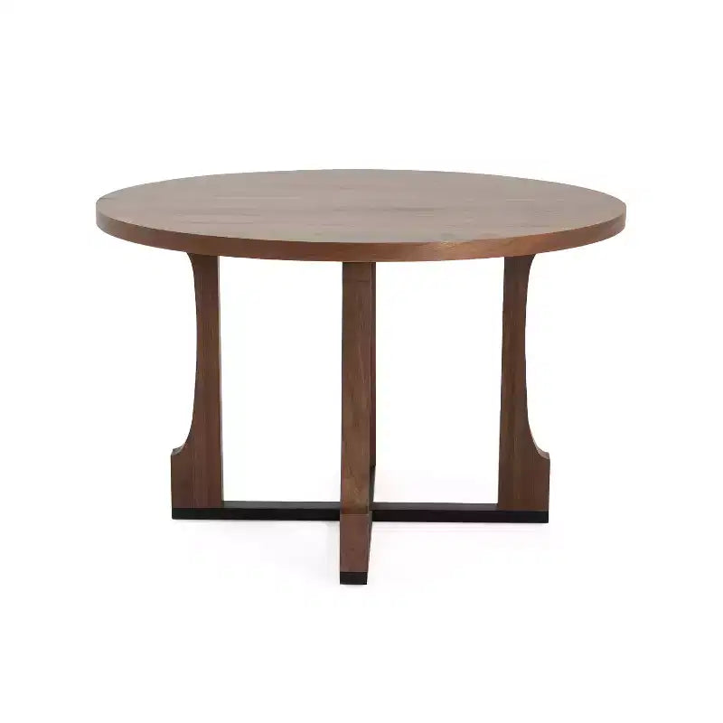 Table de salle à manger ronde Christopher Knight Home Dakota 48 avec cadre rustique en croix