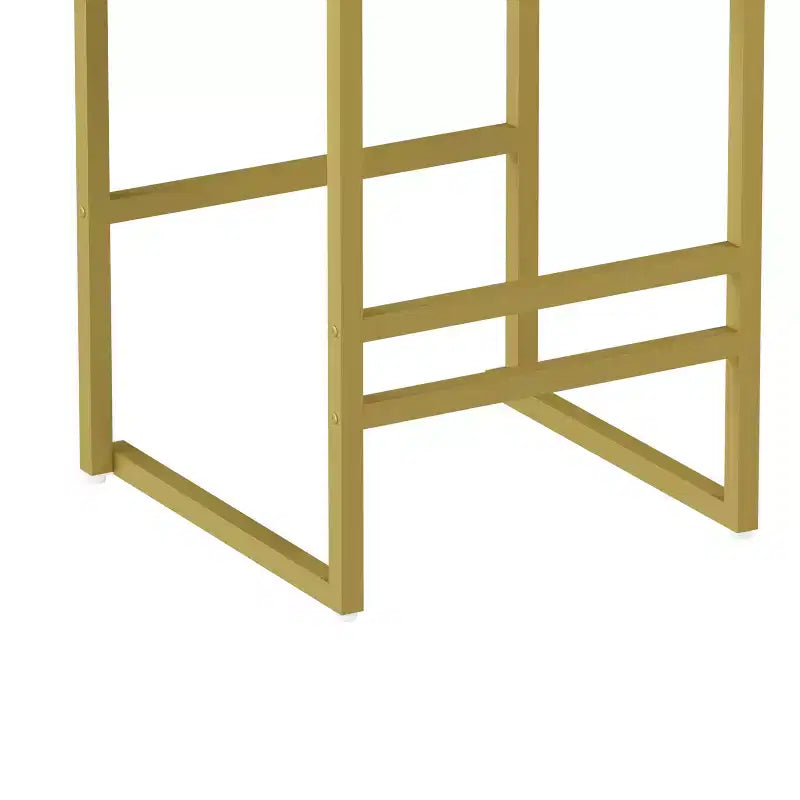 MAYEERTY Lot de 2 tabourets de bar rembourrés en velours, chaises de salle à manger modernes pour comptoir, hauteur de bar, intérieur, doré, blanc crème