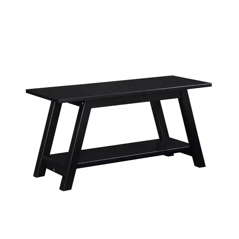 Banc en bois massif Elyz avec étagère de Roundhill Furniture