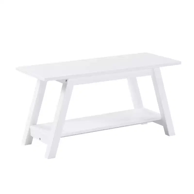 Banc en bois massif Elyz avec étagère de Roundhill Furniture