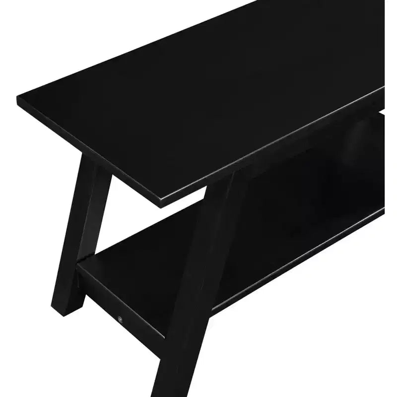 Banc en bois massif Elyz avec étagère de Roundhill Furniture