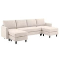 Hyleory U-Shaped Sectional Sofa With 2 Ottomans,Large 6 Seater sofa for Living Room, Office, Spacious Space