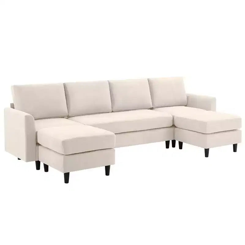 Hyleory U-Shaped Sectional Sofa With 2 Ottomans,Large 6 Seater sofa for Living Room, Office, Spacious Space
