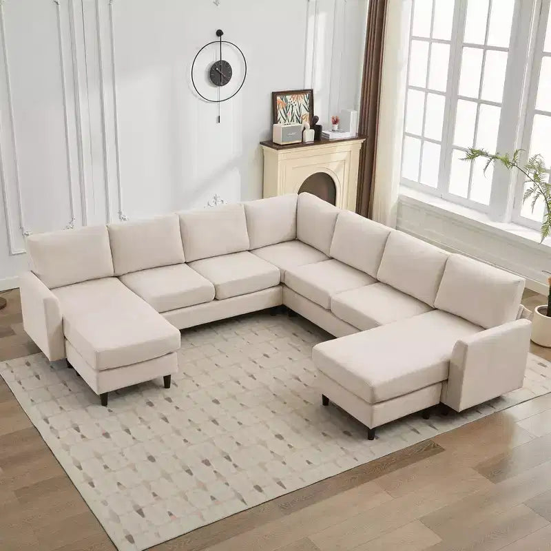 Hyleory Large corner Shaped Sofa,Large 9 Seater sofa,Relaxed Style, Reconfigurable Design