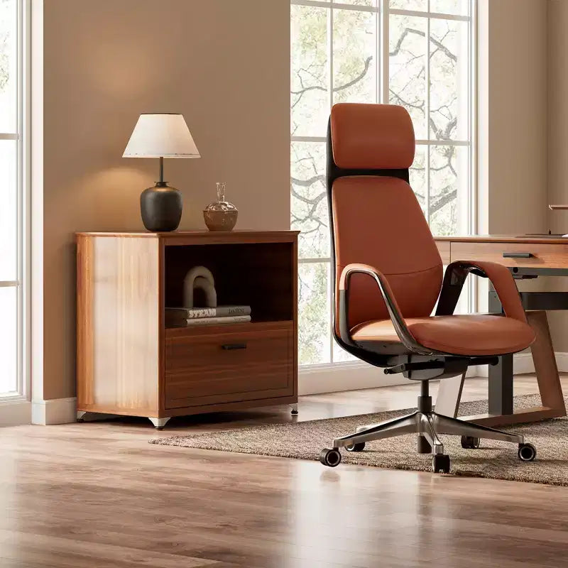 Meuble de rangement pour dossiers avec écran 29", Noyer