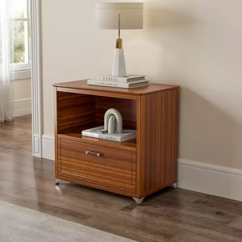 Meuble de rangement pour dossiers avec écran 29", Noyer