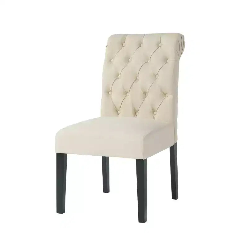 Chaises de salle à manger contemporaines capitonnées à dossier roulé Christopher Knight Home Emerson (lot de 2)