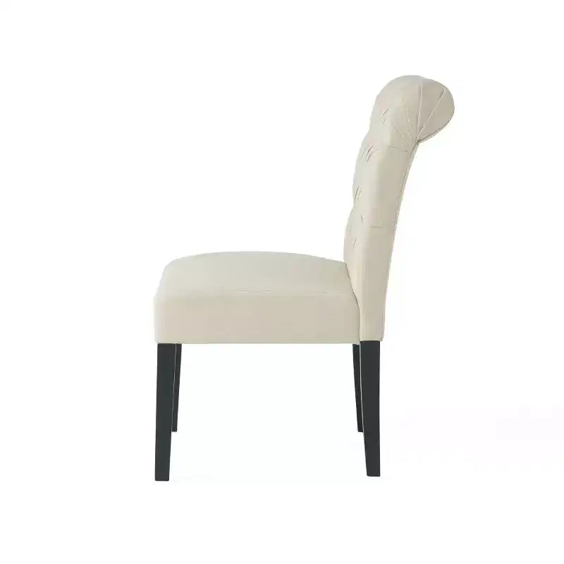 Chaises de salle à manger contemporaines capitonnées à dossier roulé Christopher Knight Home Emerson (lot de 2)