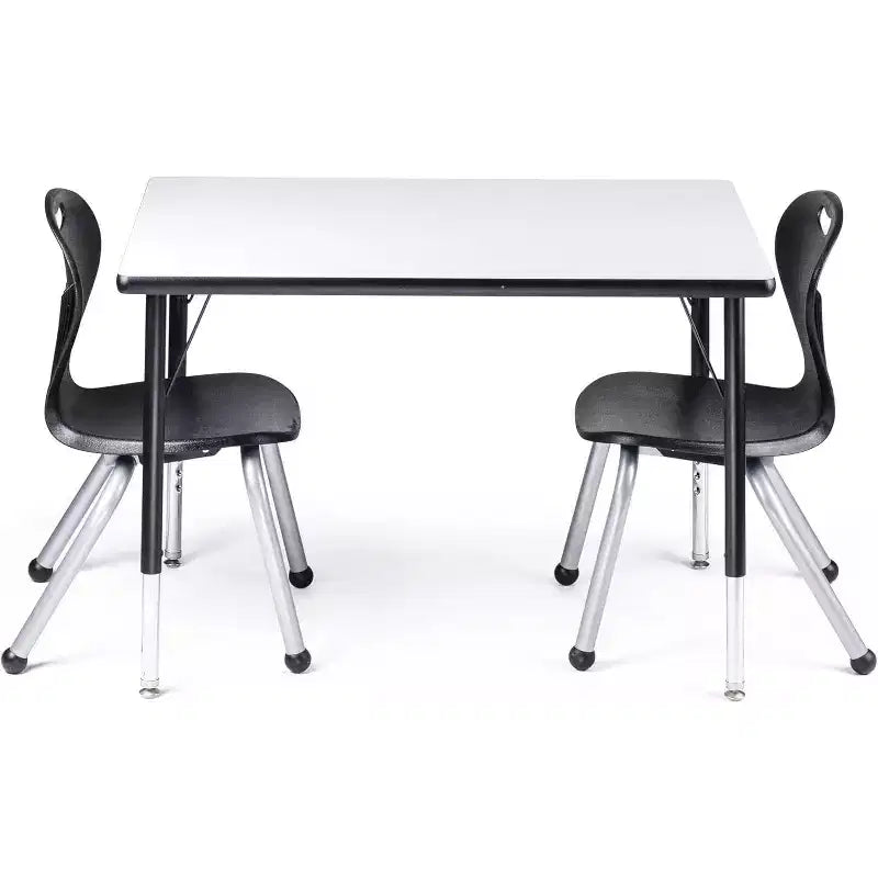 Chaise empilable d'école - Siège luxueux et confortable avec cadre riveté robuste - pour salles de classe, apprentissage à domicile ou bureau - Lot de 4 chaises