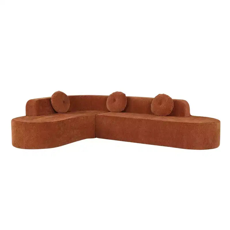 Christopher Knight Home Patrick 122 Canapé d'angle moderne très grand en chenille avec oreillers