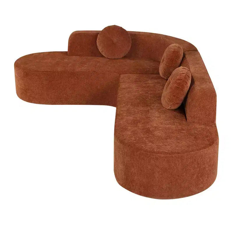 Christopher Knight Home Patrick 122 Canapé d'angle moderne très grand en chenille avec oreillers