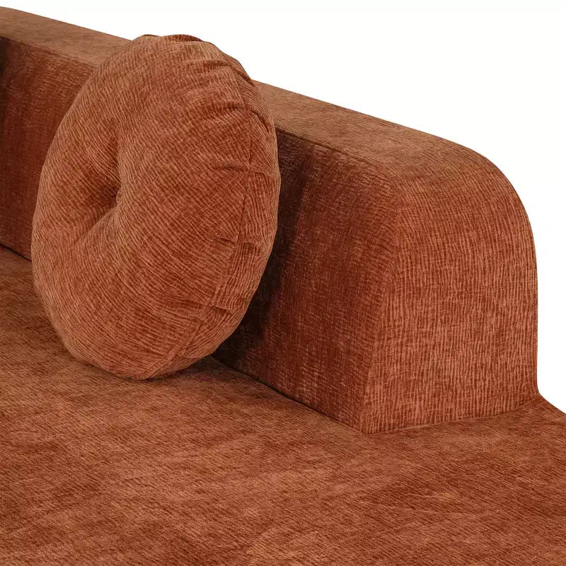 Christopher Knight Home Patrick 122 Canapé d'angle moderne très grand en chenille avec oreillers