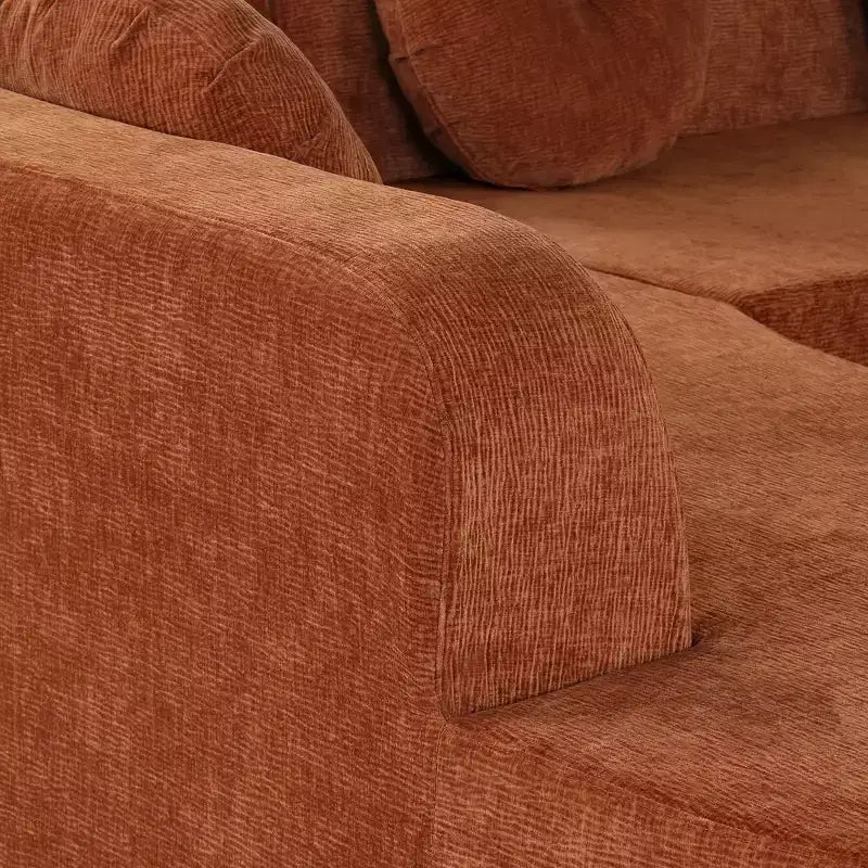 Christopher Knight Home Patrick 122 Canapé d'angle moderne très grand en chenille avec oreillers