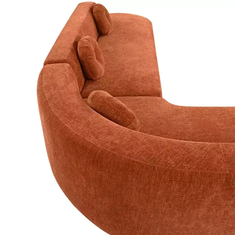 Christopher Knight Home Patrick 122 Canapé d'angle moderne très grand en chenille avec oreillers