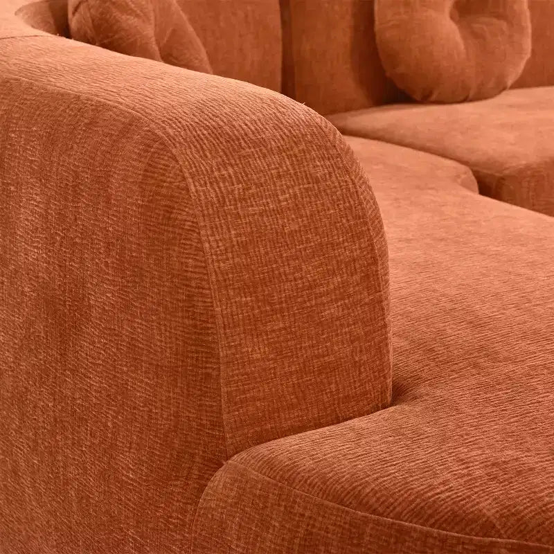Christopher Knight Home Patrick 122 Canapé d'angle moderne très grand en chenille avec oreillers