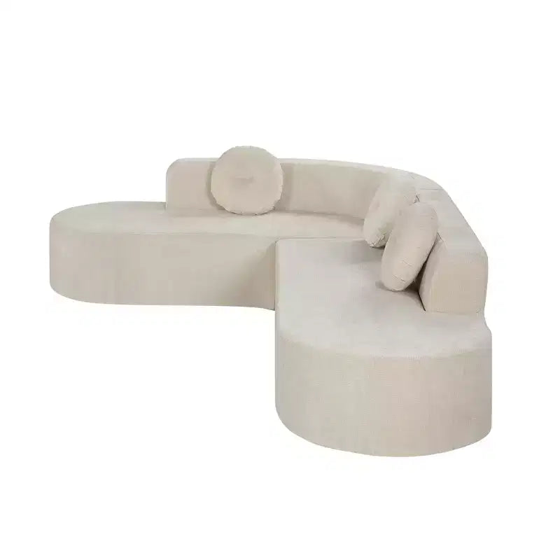 Christopher Knight Home Patrick 122 Canapé d'angle moderne très grand en chenille avec oreillers