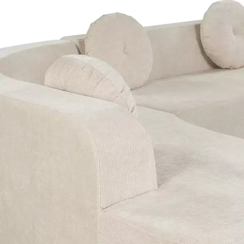 Christopher Knight Home Patrick 122 Canapé d'angle moderne très grand en chenille avec oreillers