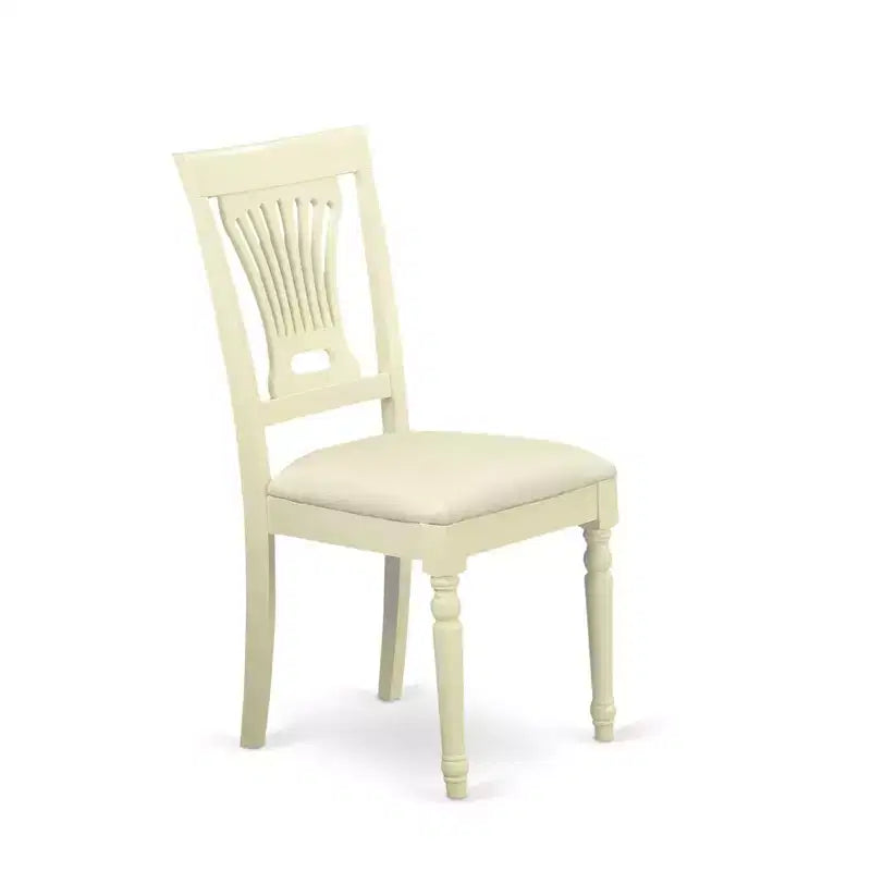 Chaises HomeStock en tissu de lin capitonnées en bois massif pour salle à manger, lot de 2