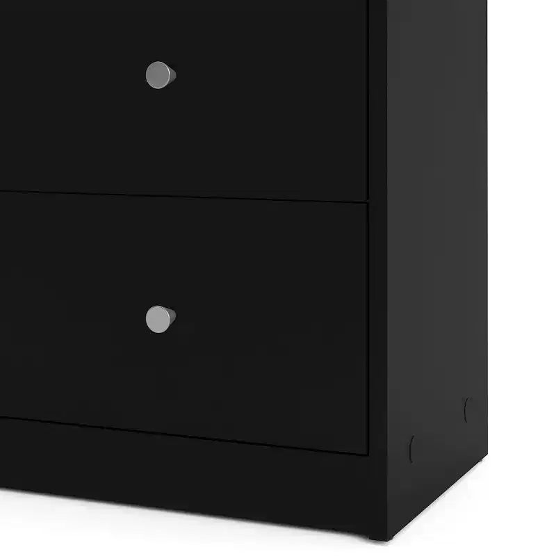 Commode double Tvilum Portland à 6 tiroirs, noire