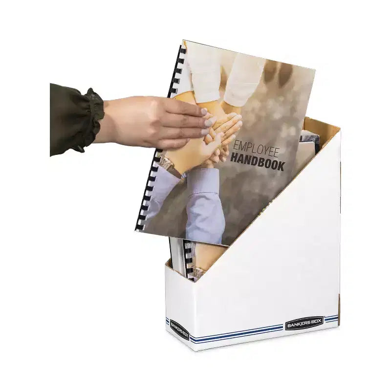 Classeur magazine Bankers Box Stor/File en carton ondulé, 4 x 9,25 x 11,75, blanc, 12/carton