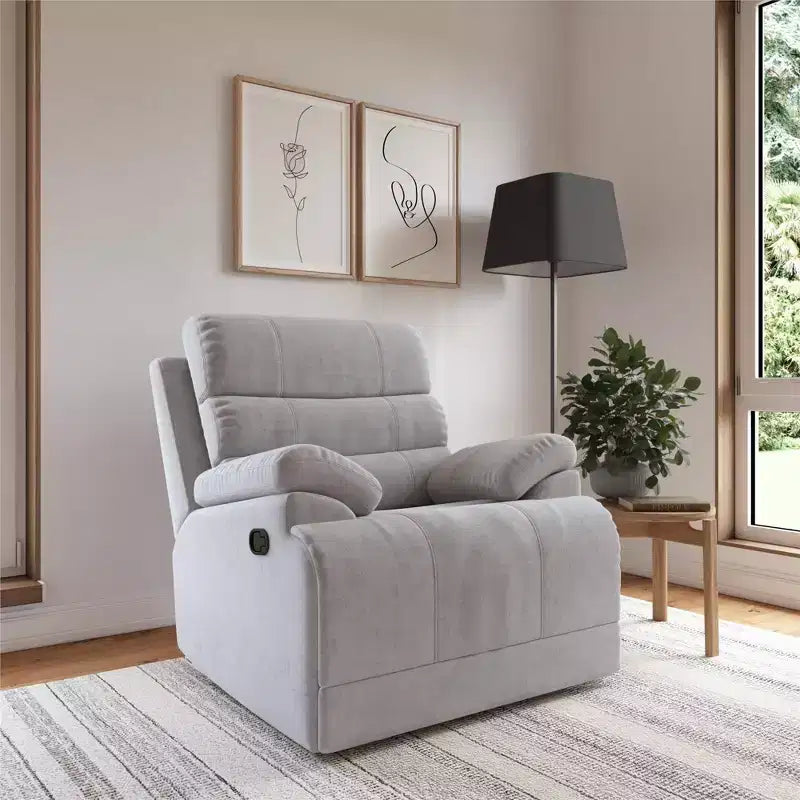 Fauteuil inclinable DHP McAllen, tissu texturé gris clair