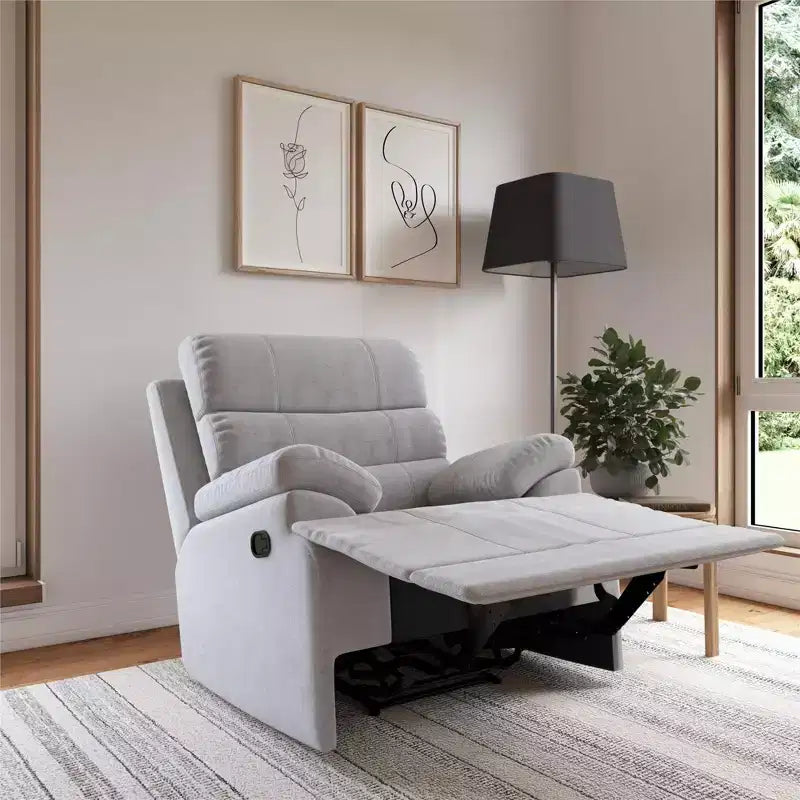 Fauteuil inclinable DHP McAllen, tissu texturé gris clair