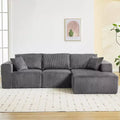 108 Sectional Couch Cloud Modular Modern L-Shaped Sofa with Chaise Lounge, Corduroy Fabric, No Assembly Required