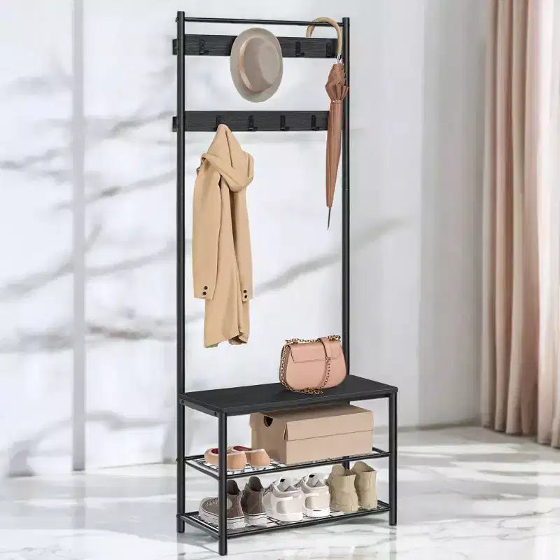 Porte-manteau meuble d'entrée avec banc de rangement à chaussures Banc d'entrée avec rangement à chaussures pour entrée