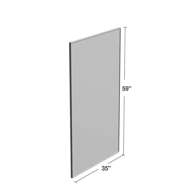 Miroir rectangulaire intégral en alliage d'aluminium à bord fin, doré, 150x90x2cm (sans support)