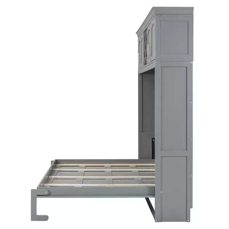 Lit escamotable Queen Size avec armoires hautes et casier à vin - ModernLuxe