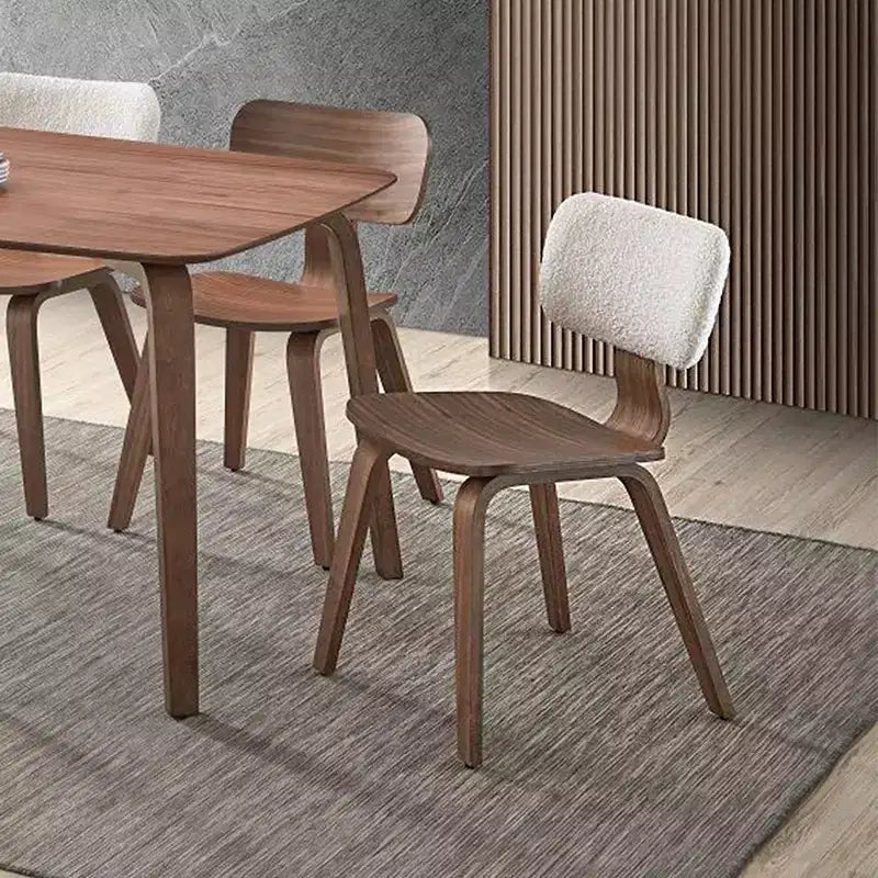 Lot de 2 chaises d'appoint en bois Simple Relax, coloris Noyer et Blanc