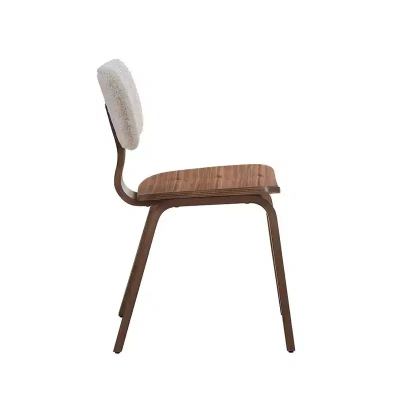 Lot de 2 chaises d'appoint en bois Simple Relax, coloris Noyer et Blanc