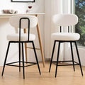 WARMOUNTS Set of 2 Upholstered Swivel Counter Height Barstool