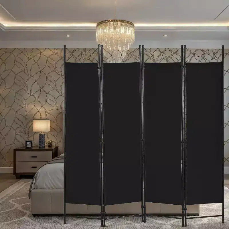 BestMassage Paravent 4 Panneaux Pliant 1,70 m Cloison de Séparation Autoportante