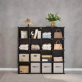 Cube Storage Organizer, Set of 16 Plastic Cubes, Cube Shelf, Book Shelf, Closet Organizers and Storage, Room Organization, 12.2 x 48.4 x 48.4 Inches