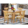 HomeStock 5 Piece Dinette Set Linen Fabric Chairs Kitchen Dining Set