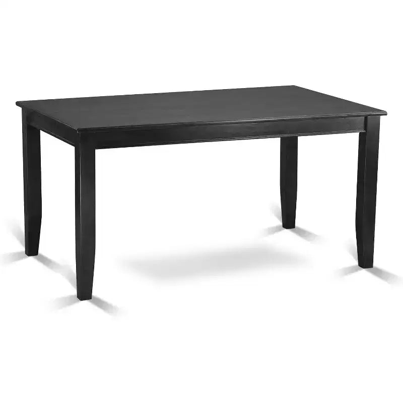 HomeStock DUEN7-BLK-69 Ensemble table de salle à manger rectangulaire et six chaises, 7 pièces, noir