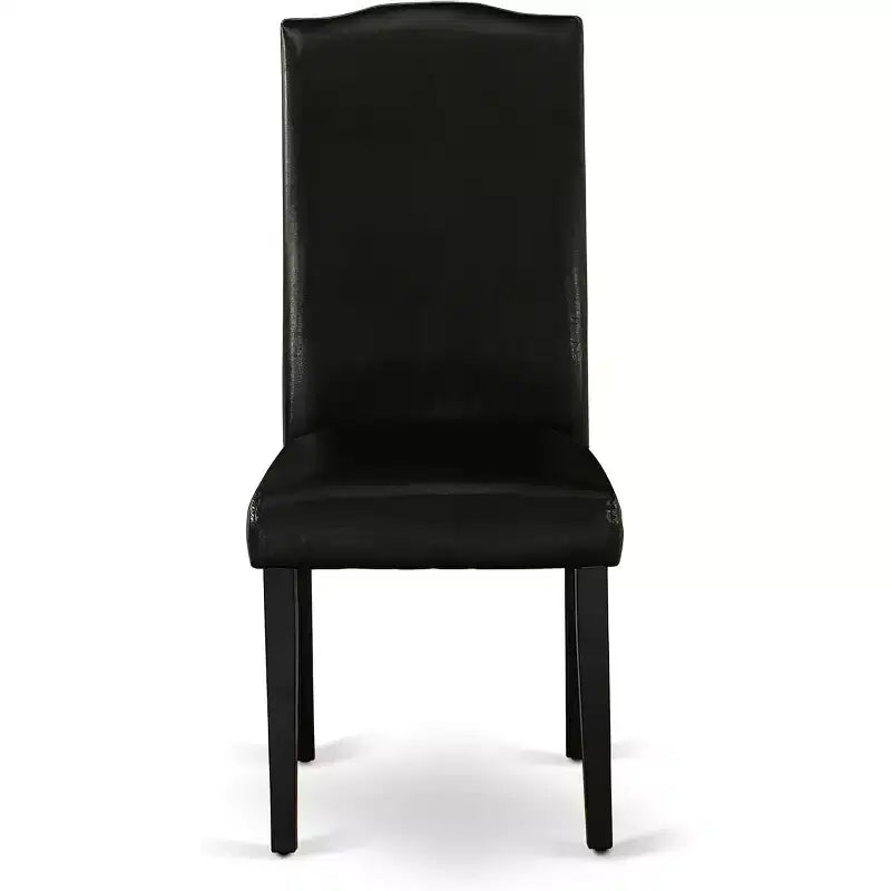 HomeStock DUEN7-BLK-69 Ensemble table de salle à manger rectangulaire et six chaises, 7 pièces, noir