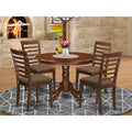 HomeStock Round Kitchen Dining Set Mahogany Mid-Century Style HLML5-MAH-W