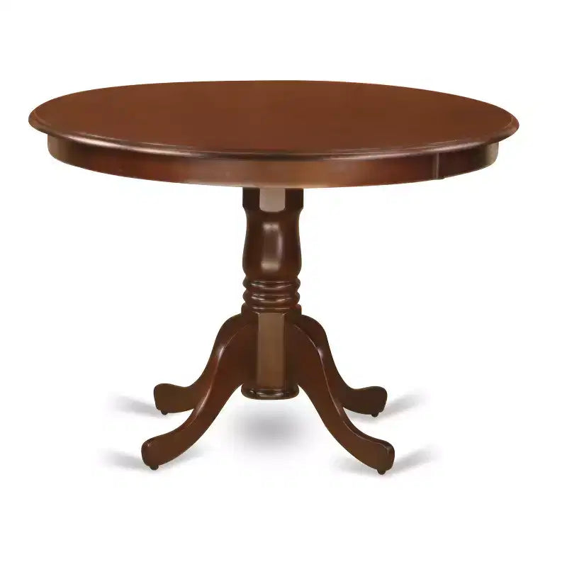 Ensemble de salle à manger HomeStock rond, acajou, style milieu de siècle HLML5-MAH-W