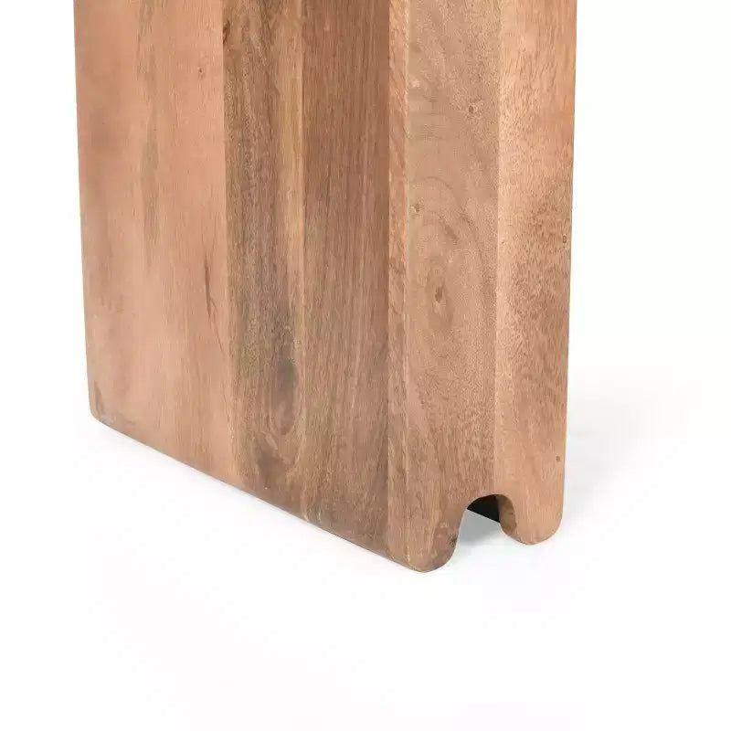 Console et Table d'appoint d'entrée Whisen de style ferme minimaliste en bois de manguier avec plateau épaissi