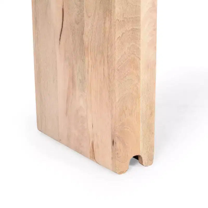Console et Table d'appoint d'entrée Whisen de style ferme minimaliste en bois de manguier avec plateau épaissi