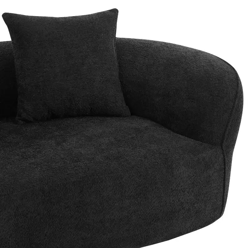 Christopher Knight Home Hailey Canapé d'angle incurvé moderne 5 places en tissu bouclé avec oreillers, 126 po